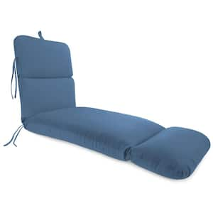 74 in. L x 22 in. W x 5 in. T Outdoor Chaise Lounge Cushion in Sunbrella Canvas Sapphire