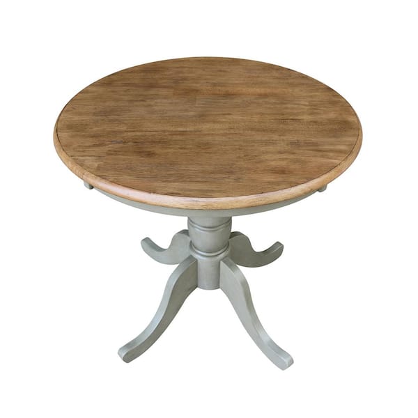Stone Solid Wood Dining Table K41 30rt, International Concepts Round Dining Table