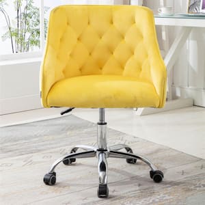 Modern Swivel Shell Chair for Living Room, Yellow Leisure office Chair