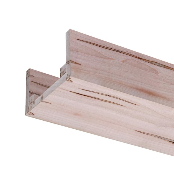Ornamental Mouldings 5.5 in. W x 3 in. H x 92 in. L Natural Ambrosia Maple Box Faux Beam