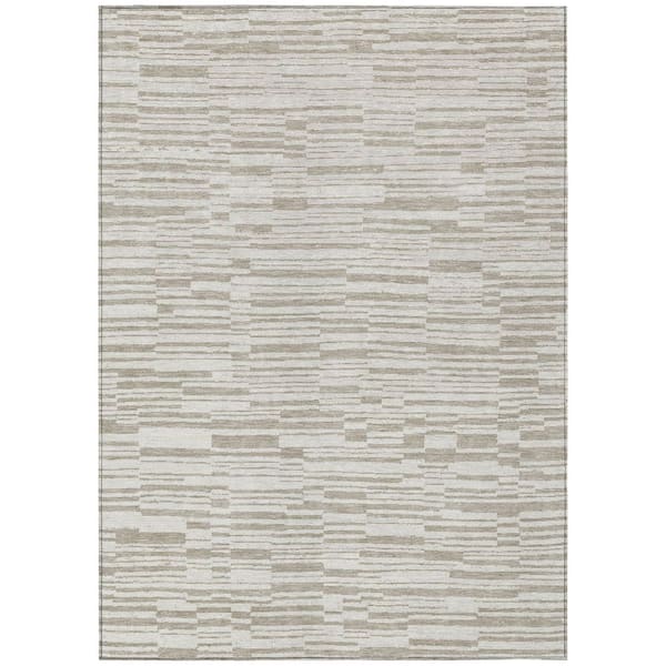 Chantille Machine Washable Indoor/Outdoor Abstract ACN2907 Ivory 10 ft. x 14 ft. Area Rug