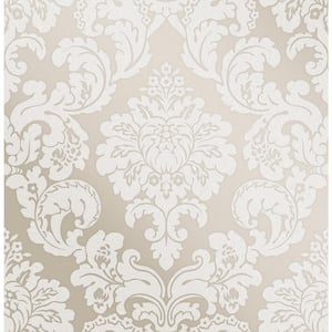 Margot Bronze Damask Strippable Wallpaper (Covers 56.4 sq. ft.)