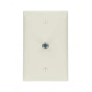 1-Gang Midway CATV Wall Plate, White