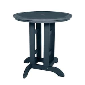 Federal Blue Round Plastic Outdoor Dining Table