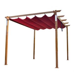 Hanover Reed 10 Ft X 10 Ft Gray Aluminum And Steel Pergola Reedperg Gry The Home Depot
