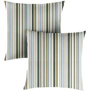 Sunbrella Highlight Ivy Square Indoor/Outdoor Throw Pillow (2-Pack)