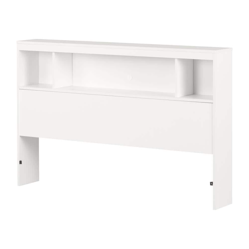 Pure White Fusion Full Bookcase Headboard with Storage