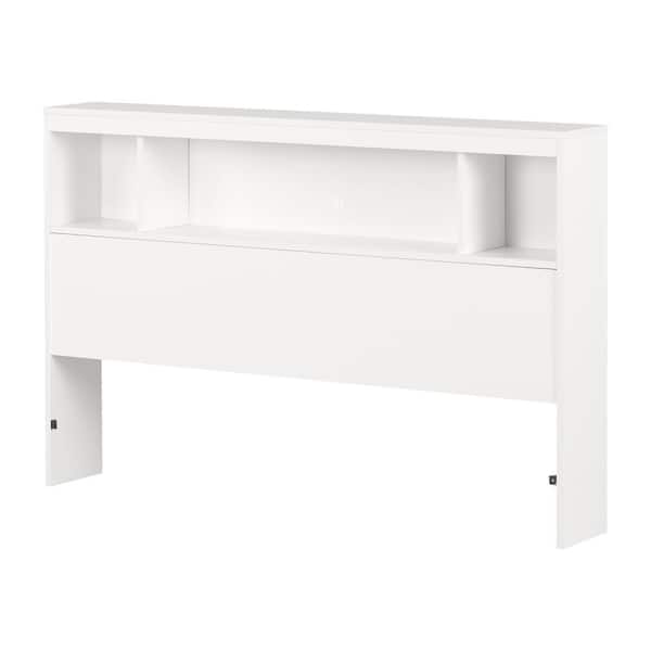 South Shore Fusion Pure White Full Size Headboard with Storage