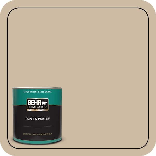 BEHR PREMIUM PLUS 1 qt. #710C-3 Gobi Desert Semi-Gloss Enamel Exterior Paint & Primer