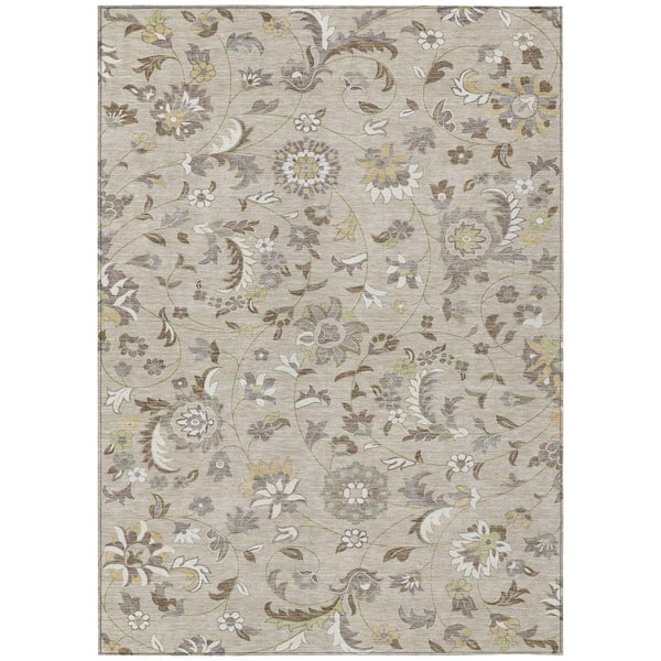 Addison Rugs Chantille Machine Washable Indoor/Outdoor Abstract ACN1006 Beige 2 ft. 6 in. x 3 ft. 10 in. Area Rug