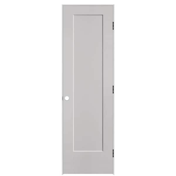 Masonite 24 in. x 80 in. 1-Panel Lincoln Park Left-Hand Solid Core Silver Bullet Molded Composite Single Prehung Interior Door