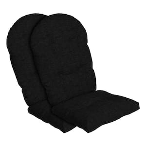 20 in. x 48 in. Outdoor Adirondack Chair Cushion in Black Leala (2-Pack)