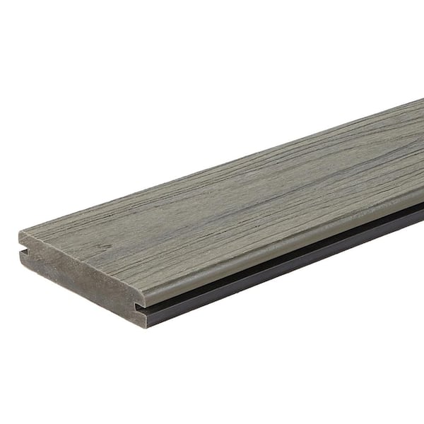 Unbranded 1x6-16' Elite Collection Decking-Aspen Grey & Lake Grey Reversible Grooved Edge Fully Encapsulated (Actual Si