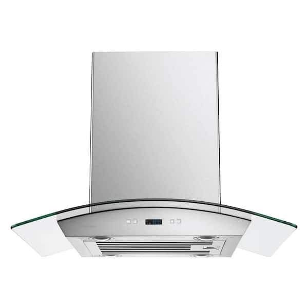 Cavaliere 30 In Island Chimney Range Hood In Stainless Steel Sv218d I30 The Home Depot