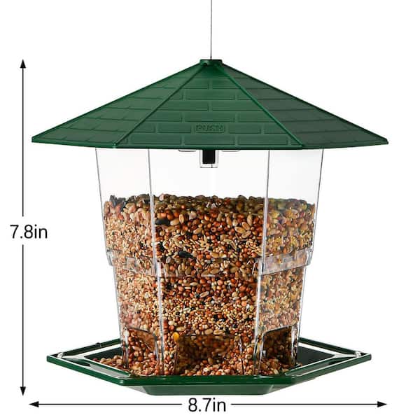 OGETFUUR 7.8 in. Plastic Bird Feeders for Outdoors Hanging Bird