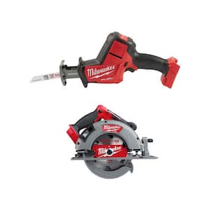 M18 FUEL 18V Lithium-Ion Brushless Cordless HACKZALL Reciprocating Saw with 7-1/4 in. Circular Saw