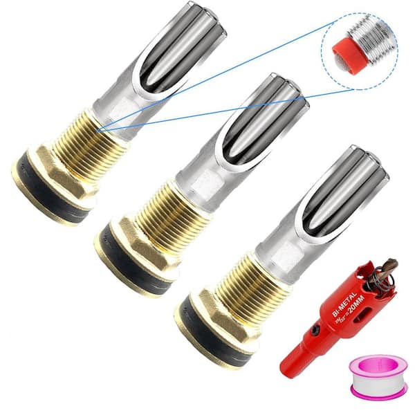 N/A Automatic Pig Nipple Drinkers Kit with Brass Connectors and Hole Opener for Livestock Watering 3 Piece