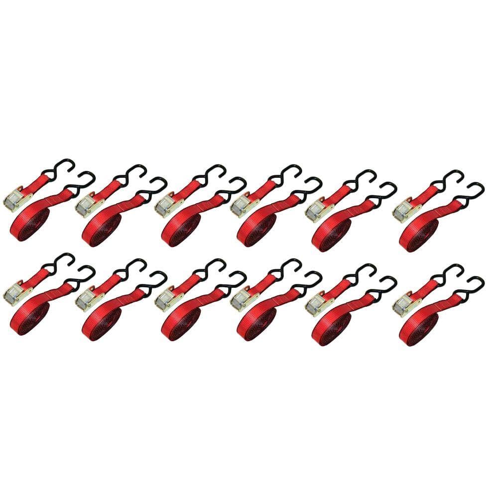 Ready Pack 1 in. x 6 ft. Red Cam Buckled 900 lbs./S-Hook (12 per Box) price history on PriceWatchPro