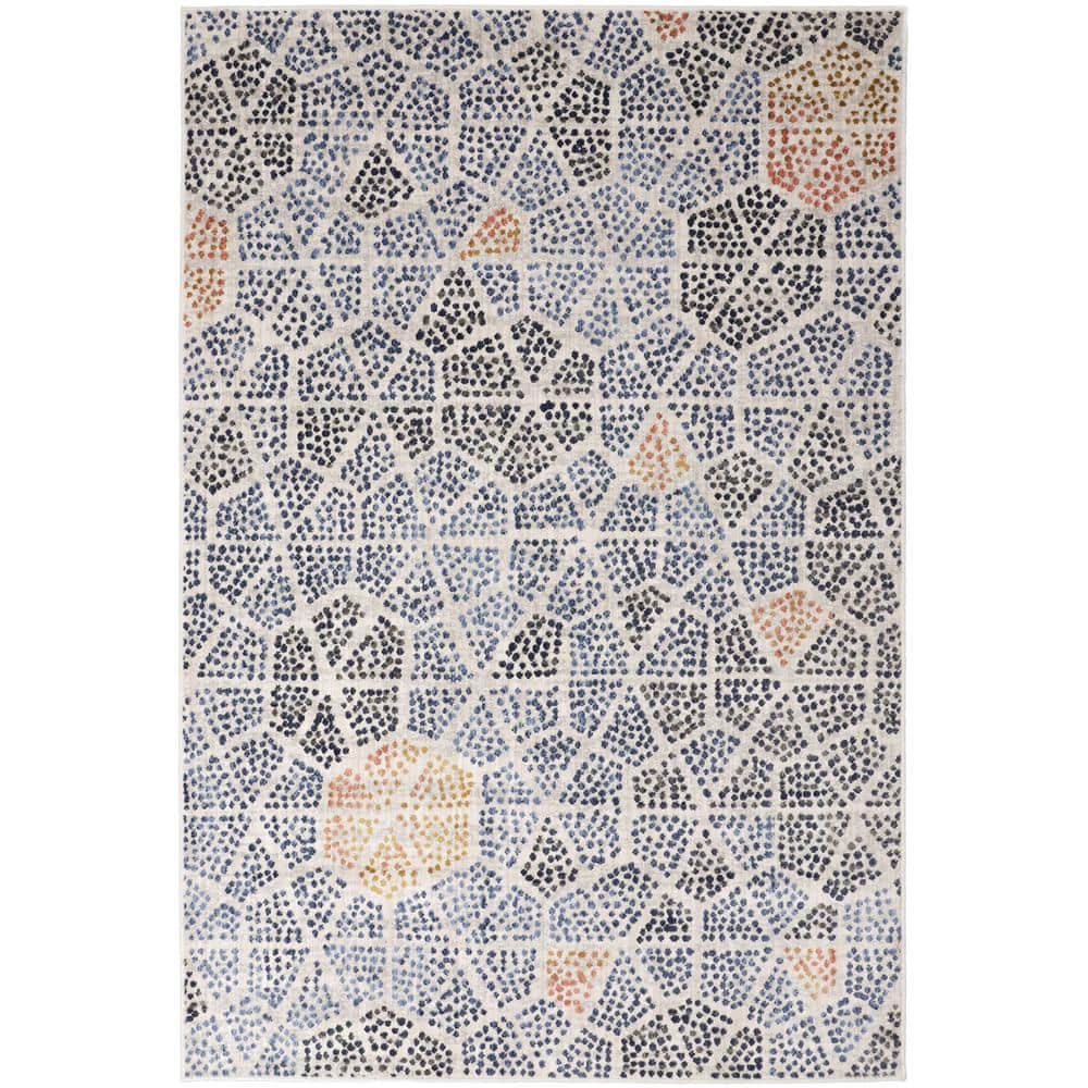 SCOTT LIVING Pointed Path Periwinkle 5 ft. 3 in. x 7 ft. 10 in. Area