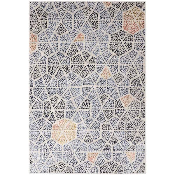 SCOTT LIVING Pointed Path Periwinkle 5 ft. 3 in. x 7 ft. 10 in. Area Rug