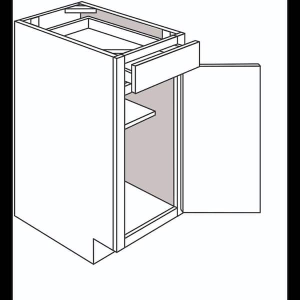 Hampton Bay Denver White Painted Shaker Stock Assembled Base Kitchen Cabinet (12 in. x 34.5 in. x 24 in.)