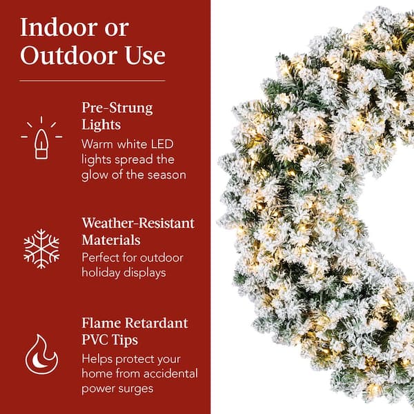 Best Choice Products 48 in. Pre-Lit Artificial Flocked Fir