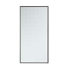 Medium Rectangle Black Modern Mirror (36 in. H x 18 in. W)