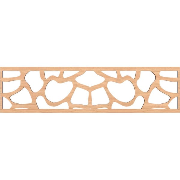 Ekena Millwork Rochester Fretwork 0.375 in. D x 47 in. W x 12 in. L Hickory Wood Panel Moulding