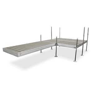 16 ft. L-Style with 8 ft. x 8 ft. Platform Section Aluminum Frame with Decking Complete Dock