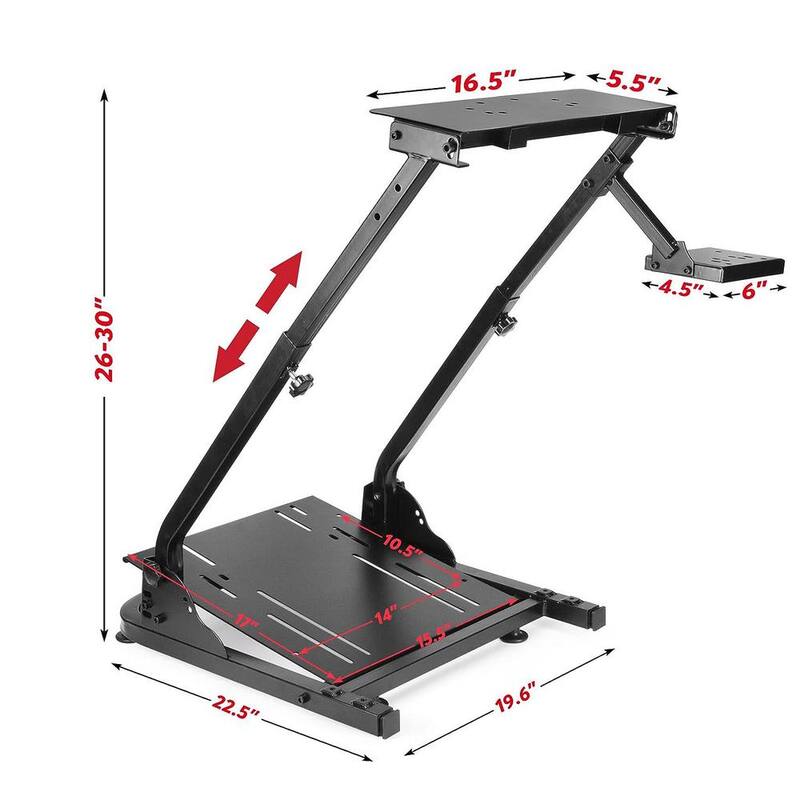 Luyster Race Simulator Cockpit for Logitech G25, G27, G29 Height Adjust Race Wheel Stand, Wheel and Pedals Not Included