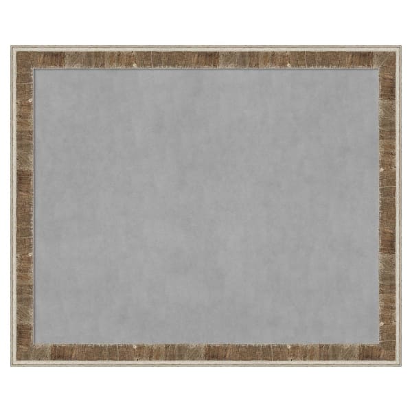 Amanti Art Farmhouse Brown Narrow 45 in. x 37 in. Framed Magnetic Board