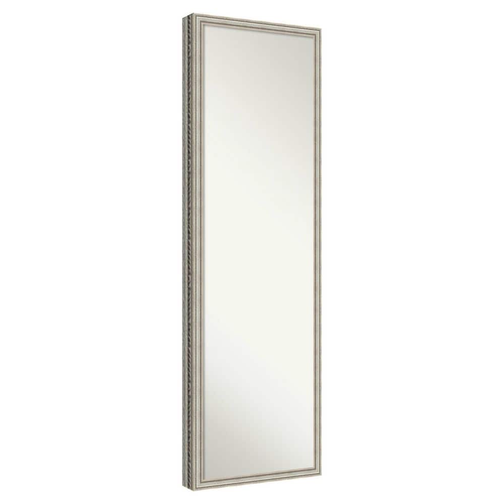 Cordelia Antique Silver 15.75 in. x 49.75 in. Non-Beveled Traditional Wood Framed Full Length On the Door Mirror price history on PriceWatchPro