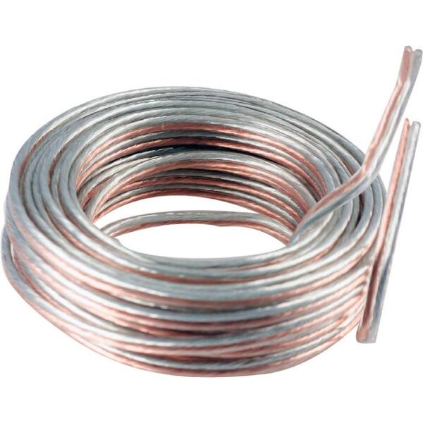 GE UltraPro 50 ft. 14-Gauge Speaker Wire - Silver and Copper