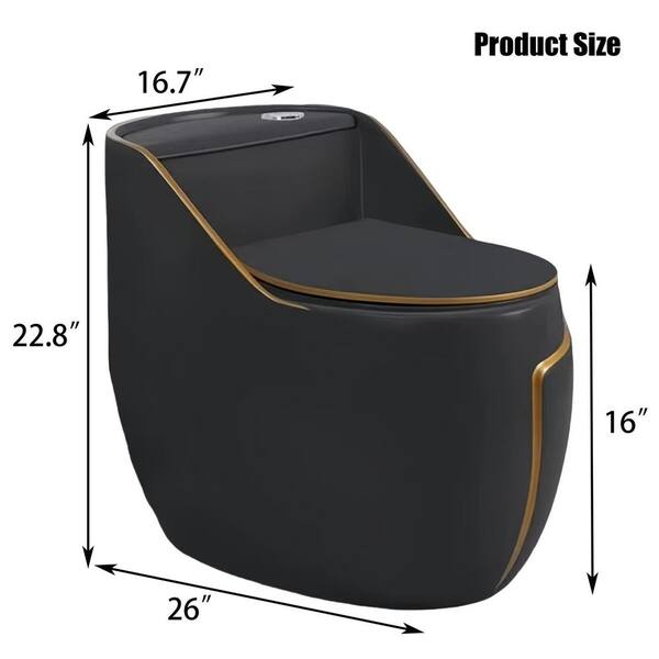 LUXSHERY 12 in. Rough In 1-Piece Toilet 1.45 Gal. GPF Elongated