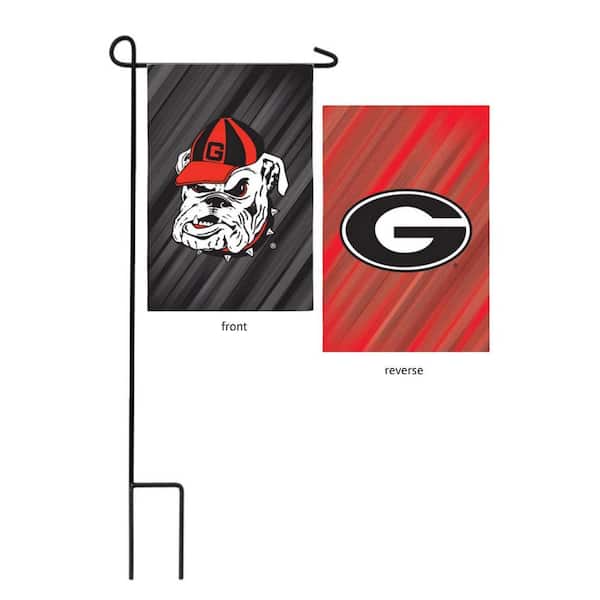 1 ft. x 1-1/2 ft. University of Georgia 2-Sided Garden Flag with 3-2/3 ft. Metal Flagpole