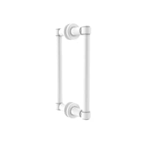 Contemporary 8 in. Back to Back Shower Door Handle in Matte White