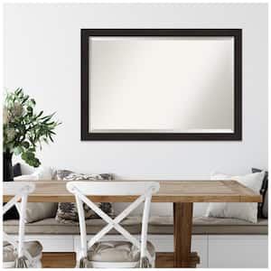 Furniture Espresso Narrow 39.5 in. H x 27.5 in. W Framed Wall Mirror