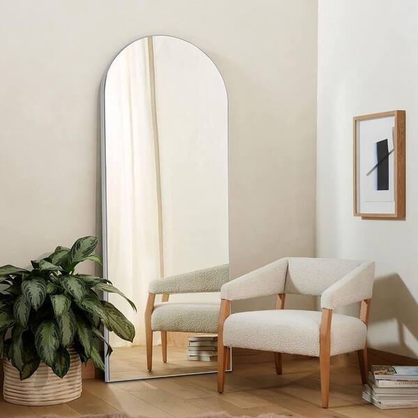 65''x22'' outlet Arched Full Length Mirror window windowpane black wall Mirror Body