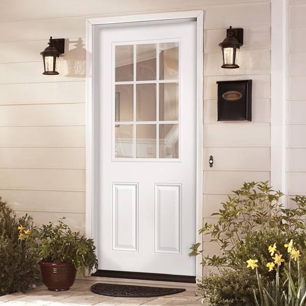 9 Lite Door Insert Replacement Clear Glass Texture Pack Entry Door