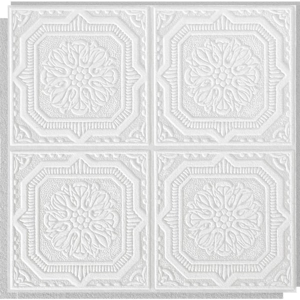 Armstrong CEILINGS Wellington 1 ft. x 1 ft. Clip Up or Glue Up Fiberboard Ceiling Tile in White (40 sq. ft./case)