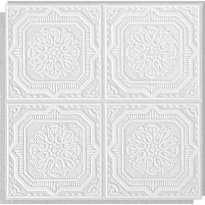 Wellington 1 ft. x 1 ft. Clip Up or Glue Up Fiberboard Ceiling Tile in White (40 sq. ft./case)