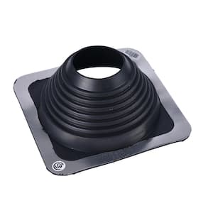 No-Calk Master Flash 12-1/2 in. x 11-3/4 in. Rubber Vent Pipe Roof Flashing with Adjustable Diameter