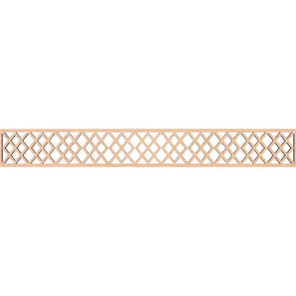 Ekena Millwork Hadley Fretwork 0.375 in. D x 46.5 in. W x 6 in. L Red Oak Wood Panel Moulding