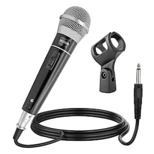 Black Premium Vocal Dynamic Cardioid Handheld Microphone with 16 ft. Detachable XLR Cable