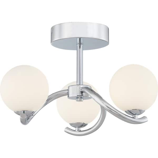 Quoizel Essence 16 In Polished Chrome Led Semi Flush Mount With Opal Etched Glass Shade Pcess1716c - 5 Arm Chrome Swirl Ceiling Light With Frosted Glass Shades Quoizel Essence 16 In Polished Chrome Led Semi Flush Mount With Opal Etched Glass Shade Pcess1716c - 5 Arm Chrome Swirl Ceiling Light With Frosted Glass Shades