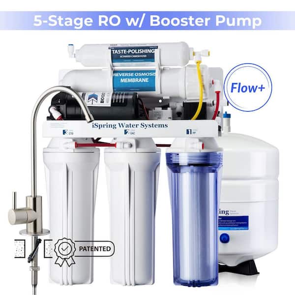 Maximum Performance Under Sink Reverse Osmosis Drinking Water Filtration System with Booster Pump
