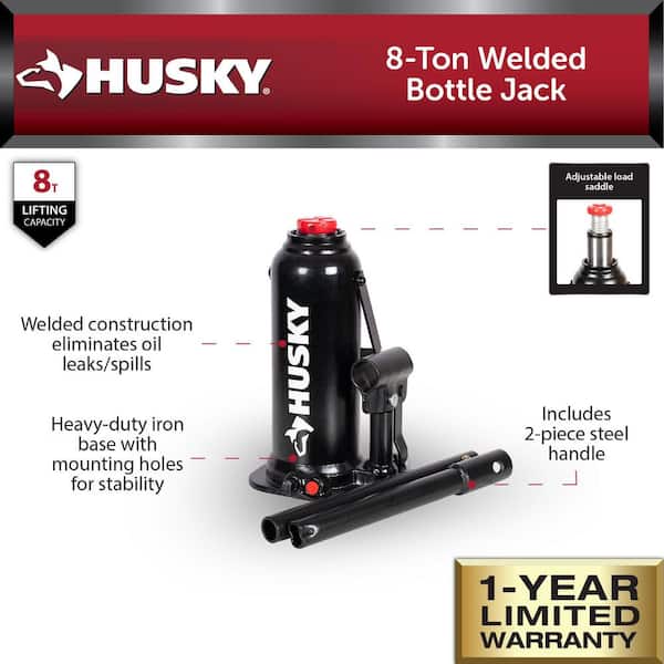 Husky 8 Ton Bottle Jack HPL8BW-ZDT-TH - The Home Depot