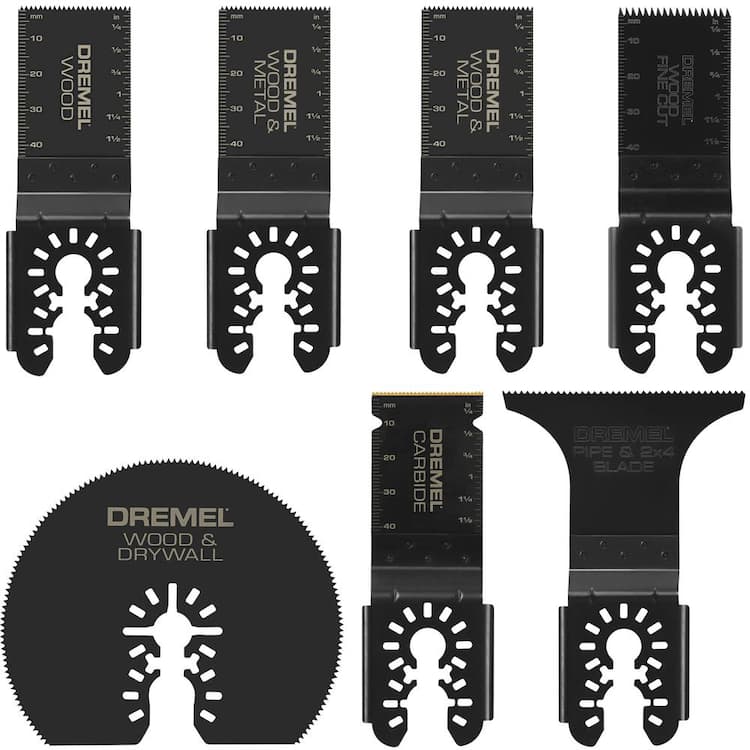 Dremel Universal Carbide/ BiM/ HCS Oscillating Multi-Tool Blade Kit (7-Piece)