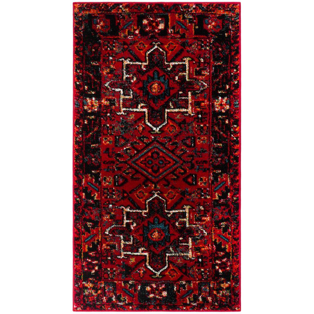 Vintage Hamadan Red/Multi Doormat 2 ft. x 4 ft. Floral Border Area Rug price history on PriceWatchPro