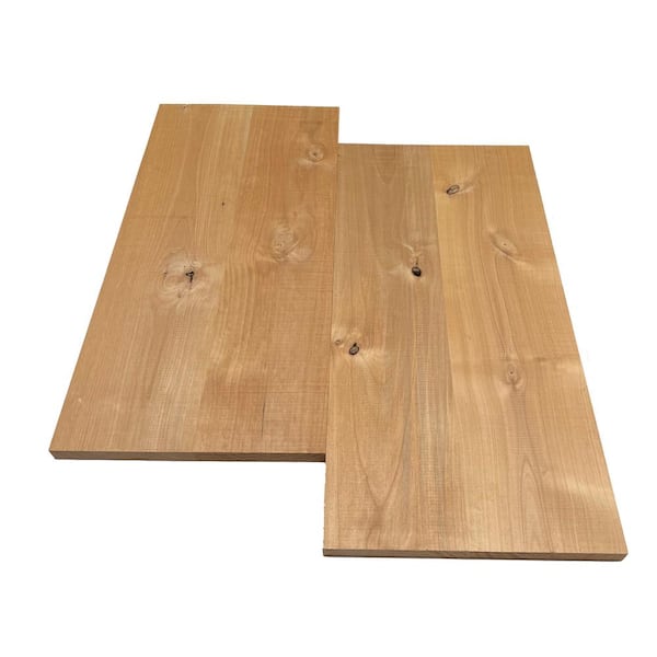 Swaner Hardwood 1 in. x 12 in. x 8 ft. Knotty Alder S4S Board (2-Pack)